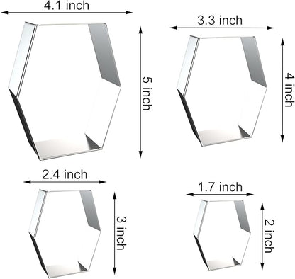 Long Hexagon Cookie Cutters Shapes Set - Image 2