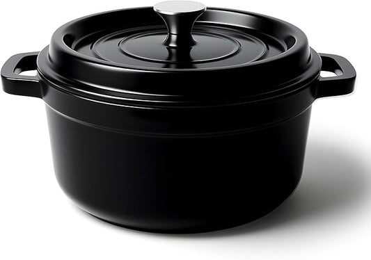 6.5 Quart Dutch Oven Pot with Lid, Non Stick Enameled Cast Iron Dutch Oven by Fijinhom