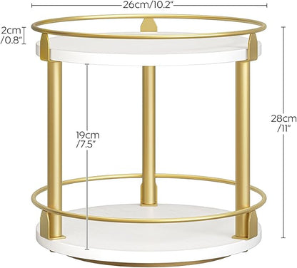 YATINEY Lazy Susan Organizer, Rotating Spice Rack, 2 Tier Spice Turntable - Image 6
