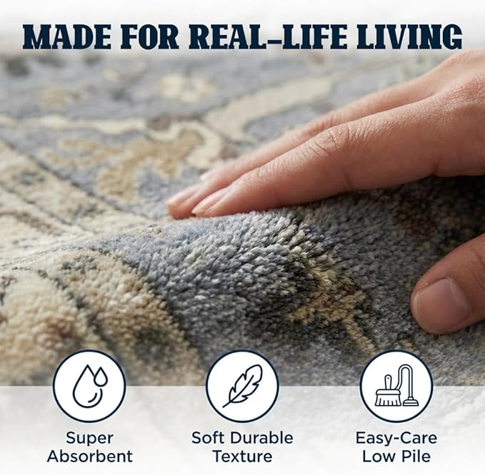 Muddy Mat® Muddy Carpet® Duskfall 2ft x 7ft Washable Area Rugs - Image 2