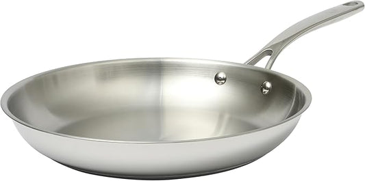 Martha Stewart Castelle Large 12" Stainless Steel Frying Pan Non Toxic Fry Pan by MarthaStewart