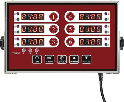 Kitchen Timers for Cooking – 6 Channel Commercial Kitchen Timer Restaurant by YOOYIST
