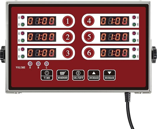 Kitchen Timers for Cooking – 6 Channel Commercial Kitchen Timer Restaurant by YOOYIST