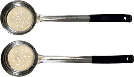 6 Ounce Slotted Stainless Steel Portion Control Ladle Spoon by Habanerofire