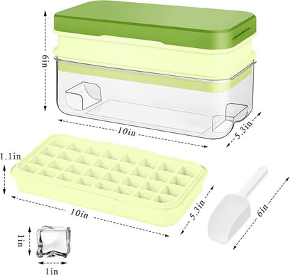 Ice Cube Tray with Lid and Bin, Ice Cube Pop Out Tray, Ice Cube Trays - Image 5