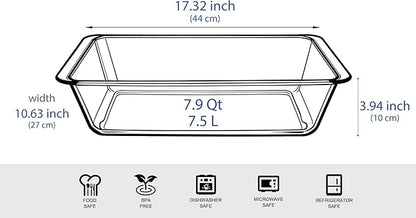 Deep Clear Glass Baking Dish, Rectangular Tempered Glass Baking Pan, The - Image 2