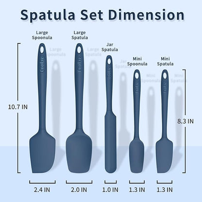 Coukre Silicone Spatula Set of 5, High Temperature Resistant, Food Grade - Image 2