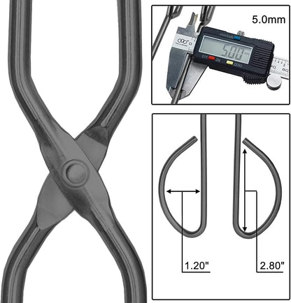 HINMAY 10" 13" Stainless Steel Kitchen Tongs, Heavy Duty Non-Slip Comfortable - Image 3
