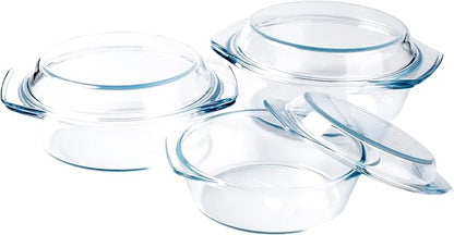 Set of 6 Pieces Round Tempered Glass Casserole Dish - Image 7