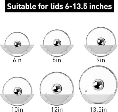 Universal Pot Lid Organizer for Cabinet, Fits 6" to 13.5" - Image 6