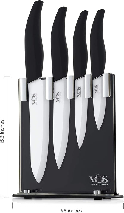 Vos Ceramic Knife Set with Block, Ceramic Knives Set - Image 9