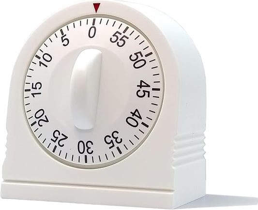 60 Minute Wind Up Timer, Visual Mechanical Timer by NUOSWEK