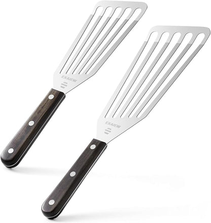 2 Pack Fish Spatula Stainless Steel，Flexible Metal Spatula Perfect - Image 8