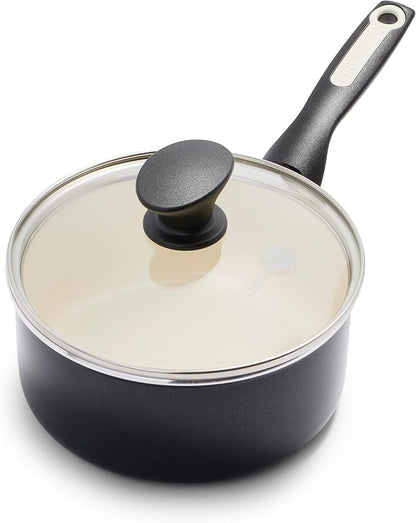 GreenPan Rio Healthy Ceramic Nonstick 2QT Saucepan Pot by GreenPan