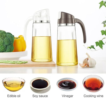 Marbrasse Auto Flip Olive Oil Dispenser Bottle, 20 OZ Leakproof Condiment - Image 6