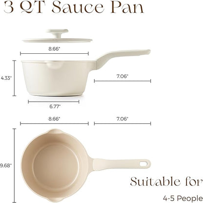 PRICUSIS Ceramic Nonstick Saucepan - Image 2