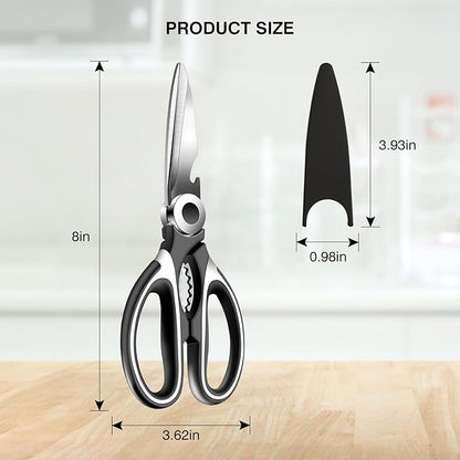NileHome Kitchen Scissors, Stainless Steel Scissors All Purpose Heavy Duty - Image 3