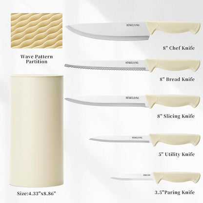 Knife Set, 6-Piece Kitchen Knife Set, German High Carbon Stainless Steel - Image 2
