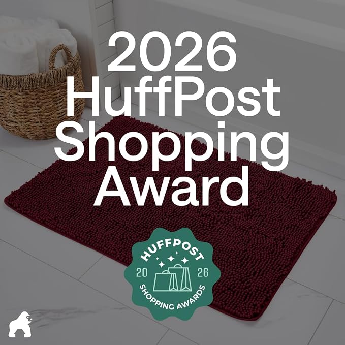 GORILLA GRIP Bath Rug Mat 36x24, Soft Absorbent Chenille, Quick Dry Microfiber - Image 6