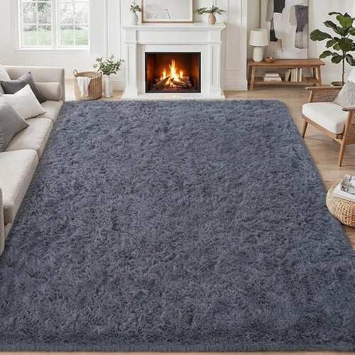 Area Rug for Living Room Bedroom: 4x6 Soft Fluffy Shag Rugs Upgrade Non-Slip - Image 2
