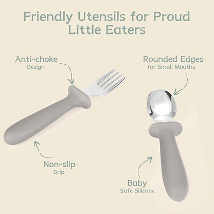 Eascrozn Toddler Forks and Spoons Set, 6 Pack Kids Silverware - Image 5