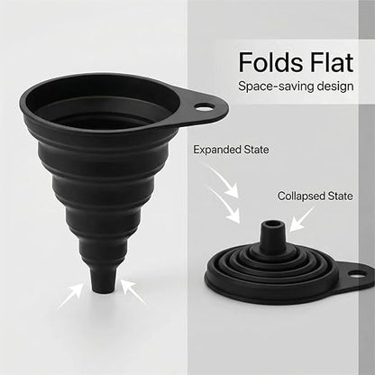Kitchen Funnel Set of 4 – Collapsible Silicone Funnels - Image 5