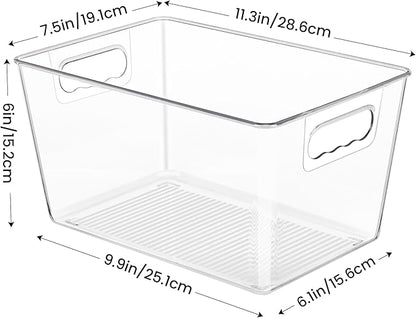 YIHONG Clear Pantry Storage Organizer Bins, 10 Pack Plastic Food Storage Bins - Image 2