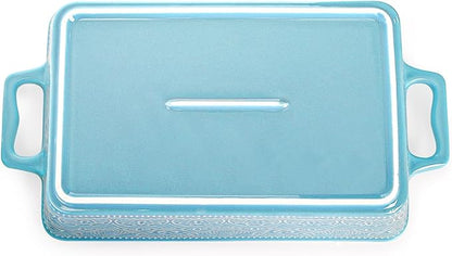 Hacaroa Set of 3 Ceramic Baking Dishes, Rectangular Bakeware - Image 5