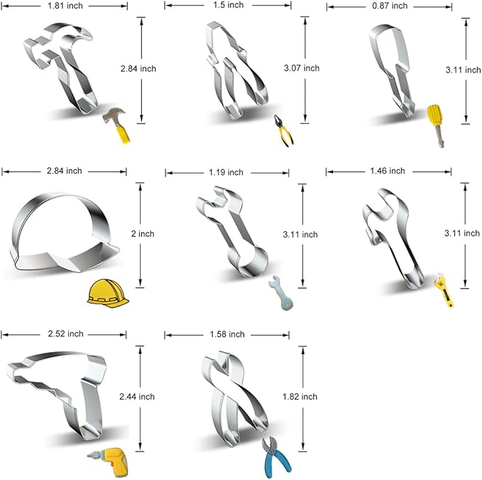 Construction Tool Cookie Cutter Set of 9 - Image 2