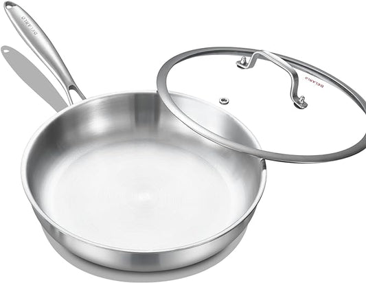 DELARLO Tri-Ply Stainless Steel Frying Pan by DELARLOCOOKWARE