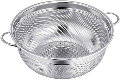 TeamFar Colander, 3qt Colander Strainer Stainless Steel, Solid Handle & by TeamFar