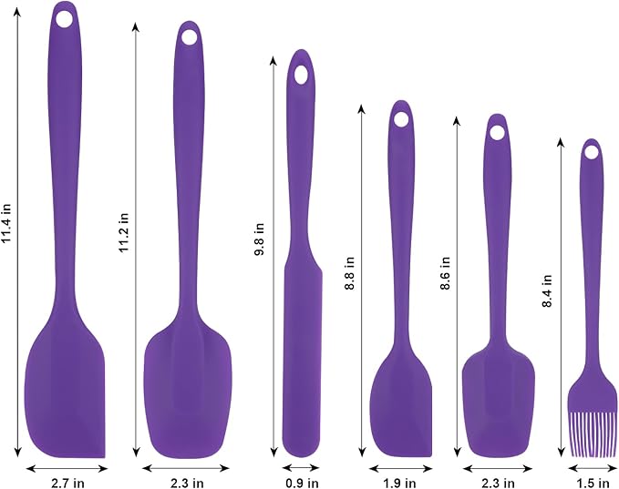 Silicone Spatulas Set, Rubber Spoon Spatula Heat Resistant Spoonula One Piece - Image 6