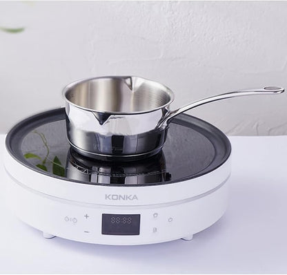 DEAYOU 18/10 Stainless Steel Butter Warmer Measuring Pan, 0.5-Quart Milk Warmer - Image 8