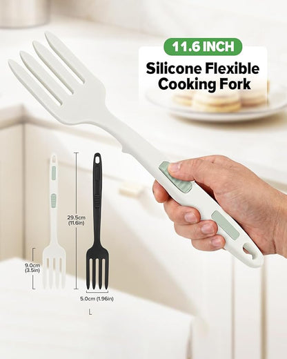 Silicone Flexible Cooking Fork, 11.6 Inch Heat Resistant, Large Non Stick - Image 8