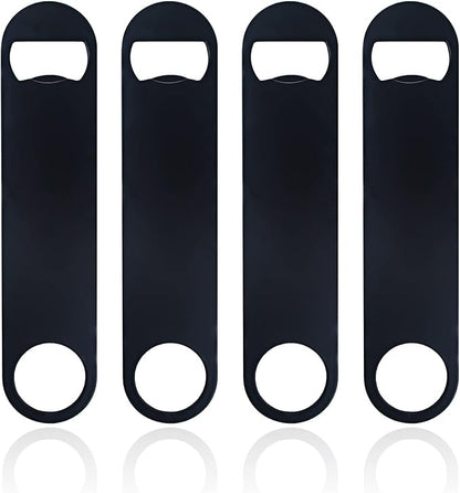 KTOJOY 4 PACK Stainless Steel Flat Bottle Opener, Beer Bottle Opener, by KTOJOY