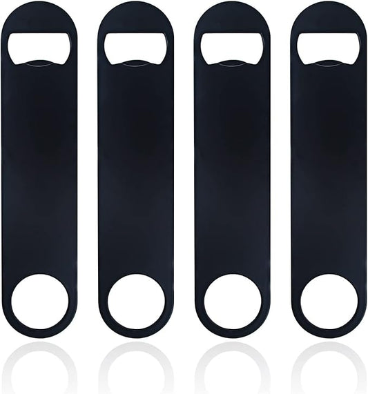 KTOJOY 4 PACK Stainless Steel Flat Bottle Opener, Beer Bottle Opener, by KTOJOY