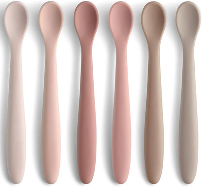 Silicone Baby Feeding Spoons, Training Spoon Self-feeding, First Stage Infant by NETANY