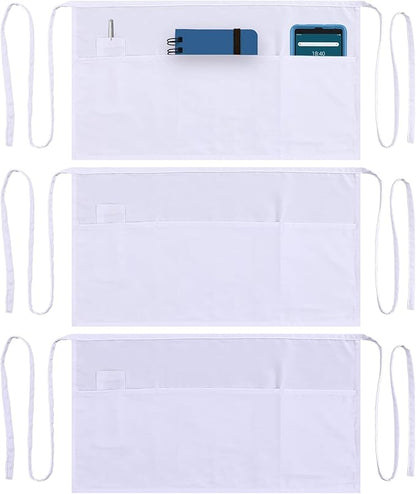 Dreamology Waitress Apron with Pockets, Short Aprons with Pockets, Waist Aprons by DREAMOLOGY