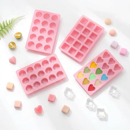 Cute Ice Cube Trays Silicone Chocolate Mold Wax Melt Molds Easy Release Ice - Image 4