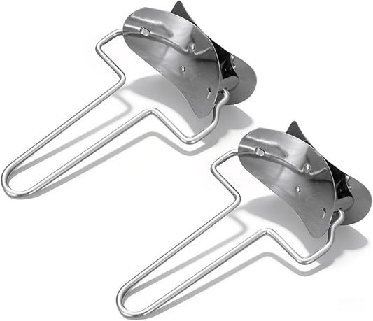 2 Pieces Stainless Steel Pastry Rolling Cutter Circle Dough Blade Roller by Drincarier