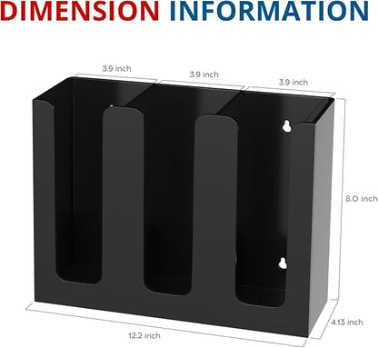 KOTEMON Acrylic Cup and Lid Holder, 3 Compartment, Disposable Coffee Cup - Image 3