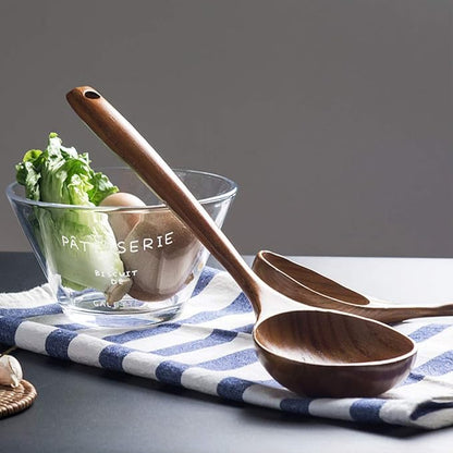 2 Pcs Wooden Spoon Ladle for Cooking Spoons Best Non Toxic Kitchen Tools -14 - Image 7