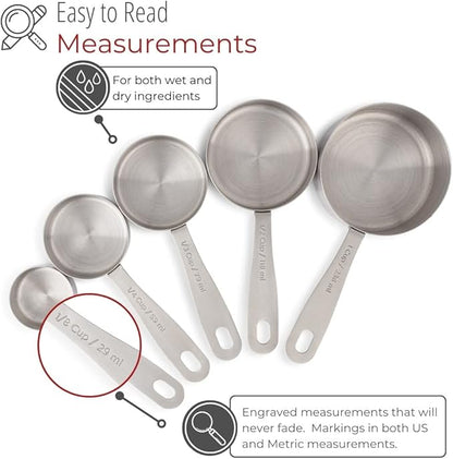 husMait Stainless Steel Measuring Cups - Image 4