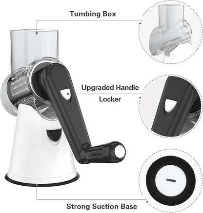 Cambom Rotary Cheese Grater Hand Crank Cheese Shredder - Image 6