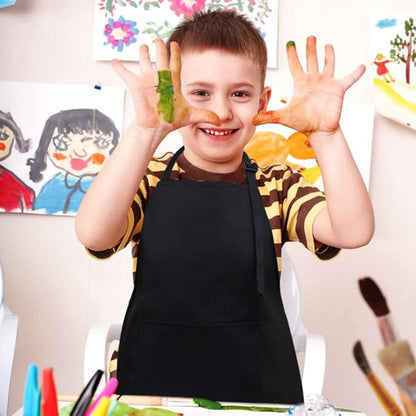 SINLAND Kids Apron with Pocket 2 Pack Children Chef Apron - Image 3