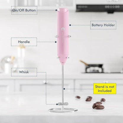 Powerful Milk Frother Handheld Foam Maker, Mini Whisk Drink Mixer - Image 3