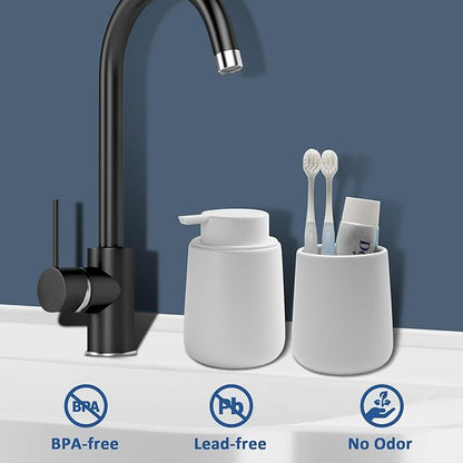 Soap Dispenser Ceramic with Easy-to-Press Pump Hand Lotion Liquid Dispenser - Image 3