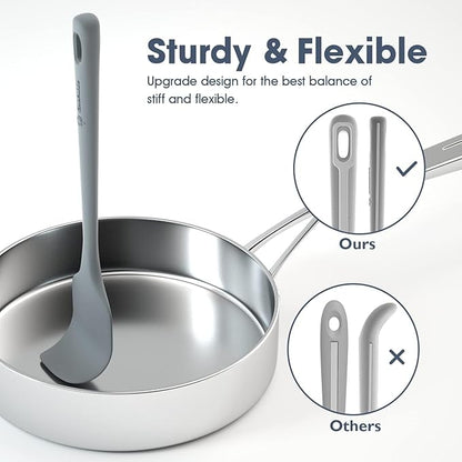 ChefAide 4 Pieces Silicone Spatula Set, Food Grade Rubber Spatula, Upgrade - Image 3