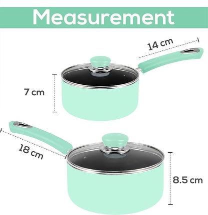 Utopia Kitchen Nonstick Stock Pot Saucepan Set - Image 2