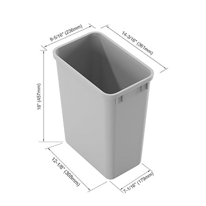 Dowell 2 Pack 35Qt Wastebasket Trash Container, - Image 4